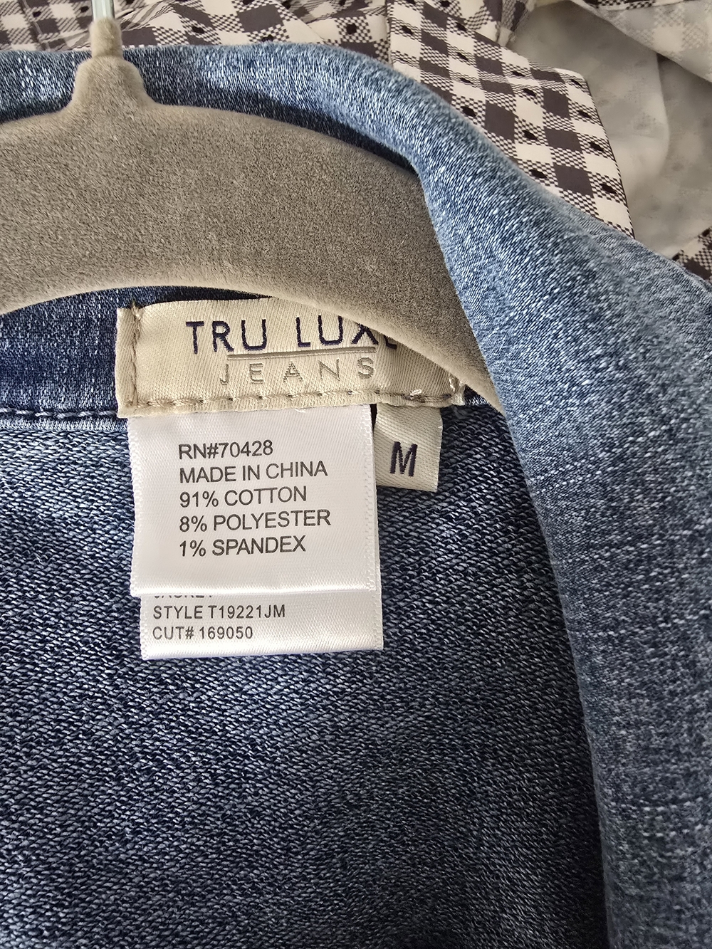 Tru Luxe Jeans Light Blue Denim Jacket with Multicolor Floral Embroidery - Picture 9 of 12